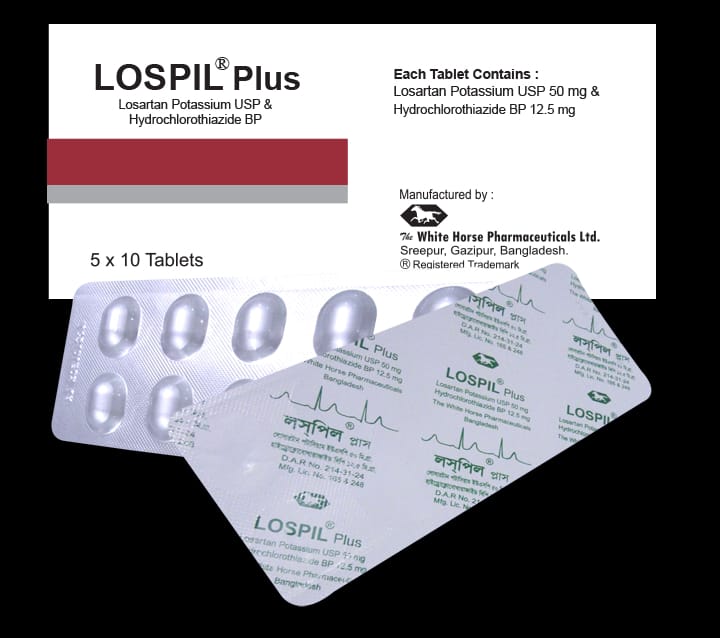 Tablet Lospil Plus 50mg+12.5mg (50pcs)
